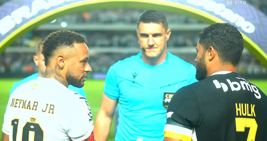 Neymar e Hulk entram em acordo e dispensam rito em Santos x Atlético