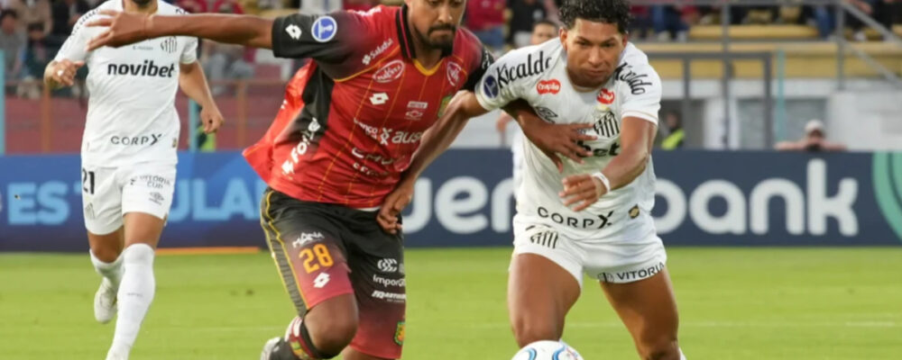 Santos leva gol olímpico e perde do Deportivo Cuenca na estreia da Sul-Americana
