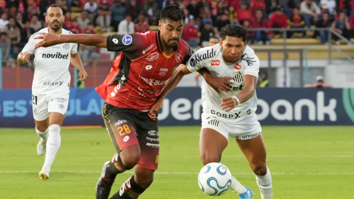 Santos leva gol olímpico e perde do Deportivo Cuenca na estreia da Sul-Americana