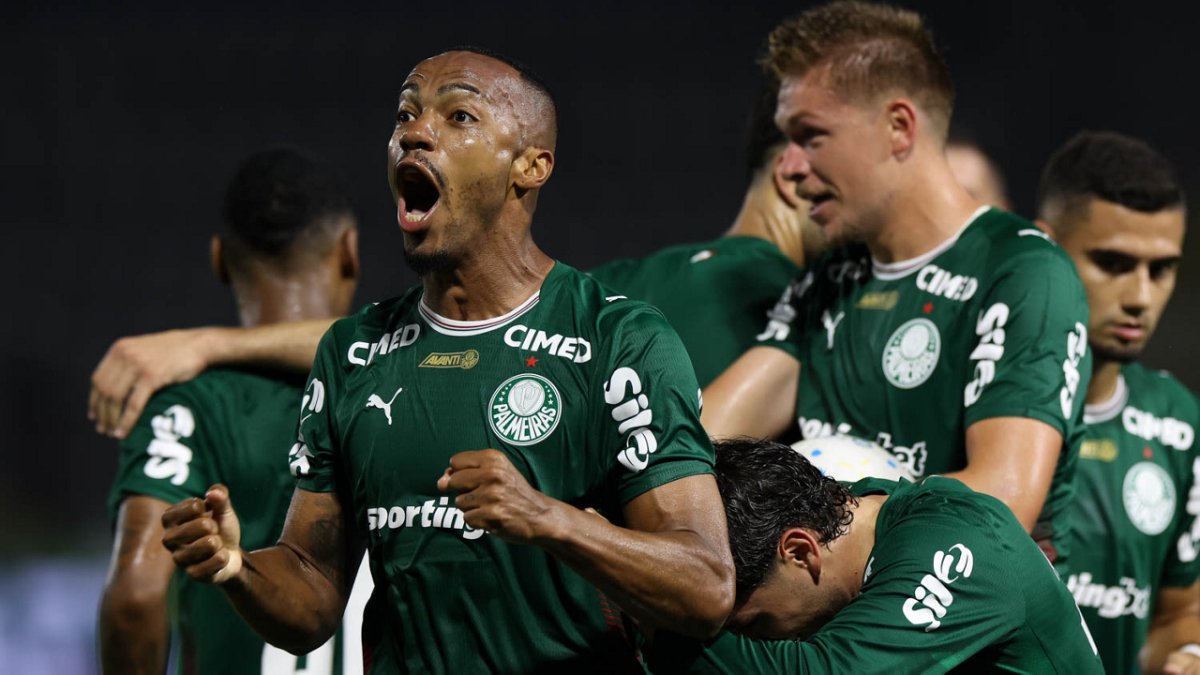 Volante marca dois, Palmeiras bate Grêmio e segue na liderança do Brasileiro