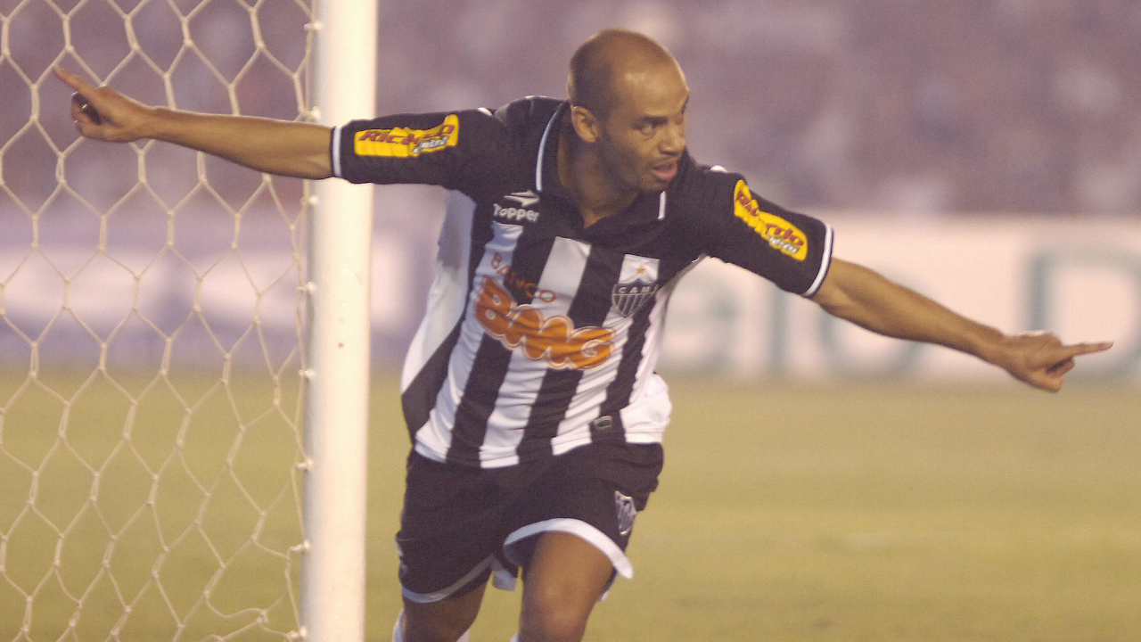 Marques comemorando gol pelo Atlético sobre o Ipatinga - (foto: Marcelo Sant'Anna/EM/D.A Press)