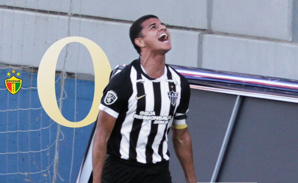 Atlético faz três no Brusque com um a menos e embala na Série B do Brasileiro Sub-20