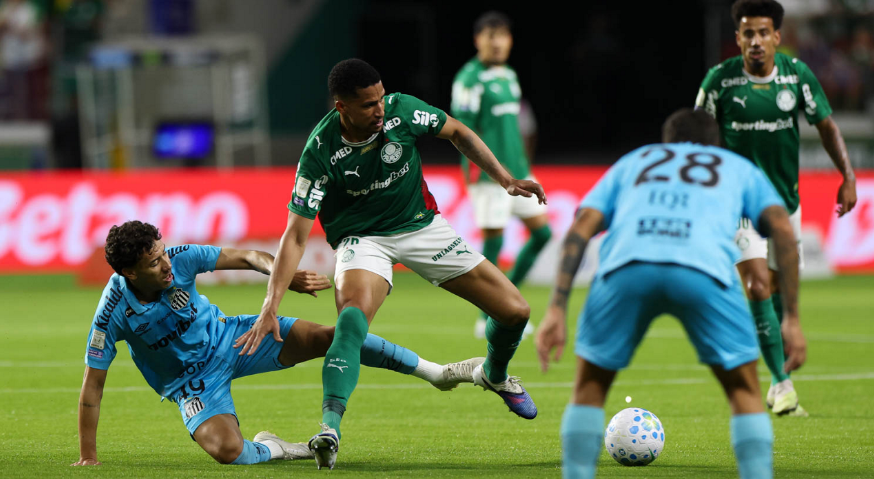 Com gols de argentinos, Palmeiras e Santos empatam no Clássico da Saudade
