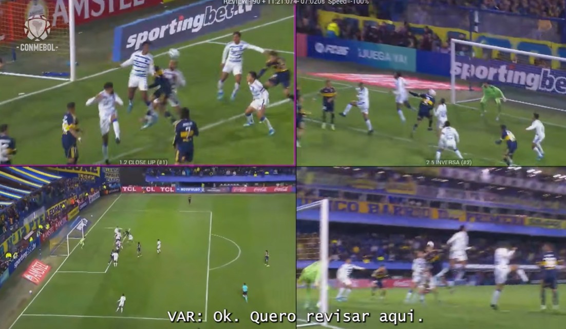 Conmebol divulga áudios do VAR de Boca x Cruzeiro e justifica: ‘Quer tirar o braço’