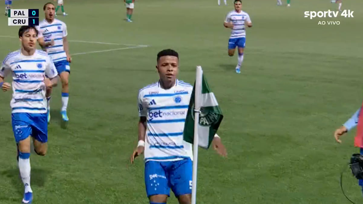 Cruzeiro: Arroyo faz gol, dá tapa na bandeira do Palmeiras, leva amarelo e está suspenso