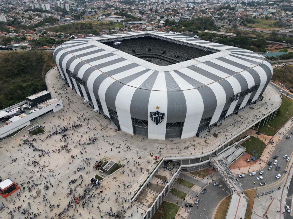 Vista aérea da Arena MRV - (foto: Estevam Costa/Especial para o EM)