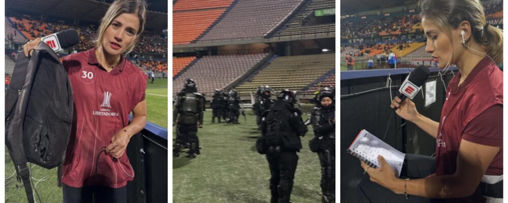 Fuga do gramado: repórter da ESPN relata terror em jogo do Flamengo na Colômbia