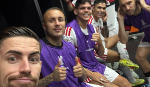Jogadores do Flamengo tranquilizam torcida após invasão no Atanasio Girardot: ‘Estamos bem’