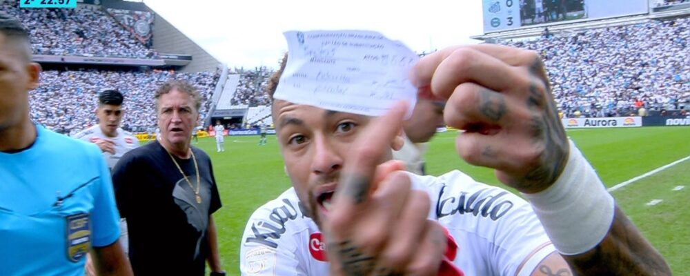 Neymar é substituído por engano e se revolta em goleada sofrida pelo Santos: ‘Vergonha’