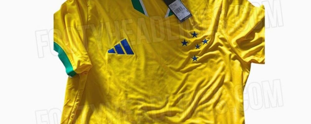 Vaza nova camisa do Cruzeiro em homenagem à Seleção Brasileira