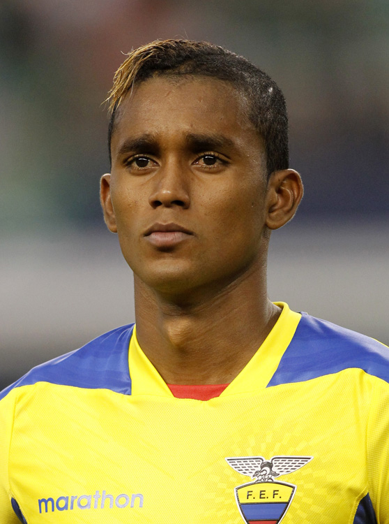 Atacante Fidel Martínez com a camisa do Equador - (foto: Mike Stone/AFP)