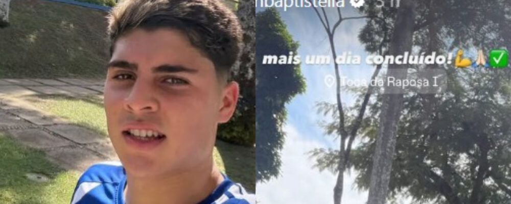Ex-jogador do Cruzeiro treina na Toca da Raposa durante as férias