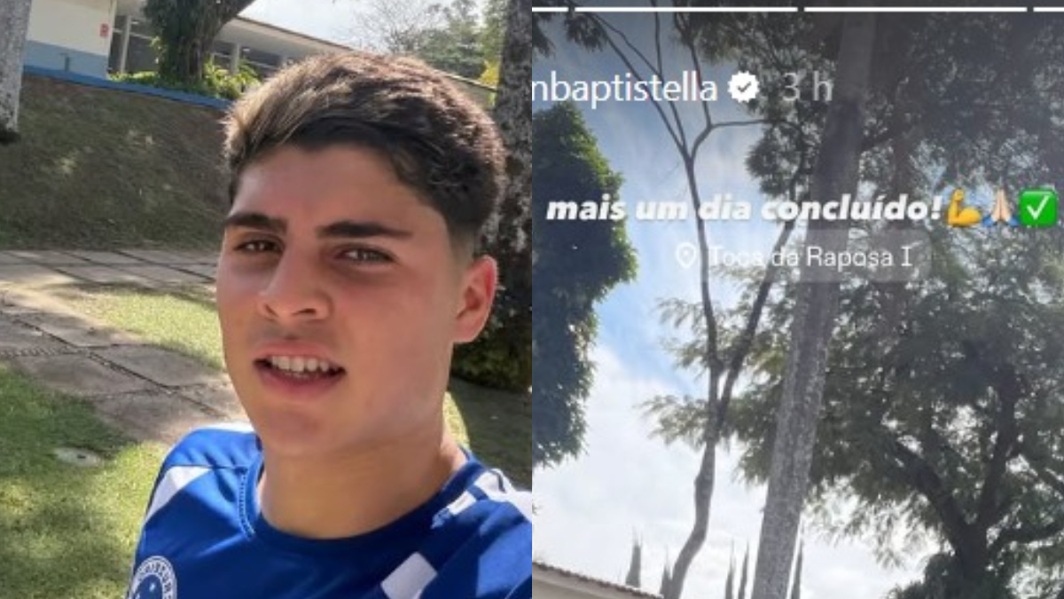Ex-jogador do Cruzeiro treina na Toca da Raposa durante as férias