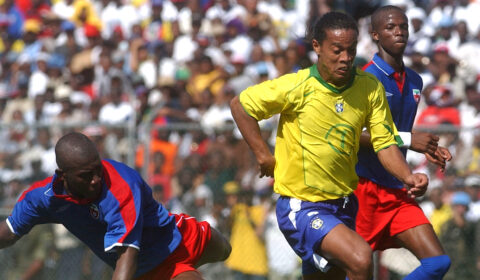 Lenda do Atlético deu show no ‘Jogo da Paz’ entre Brasil e Haiti