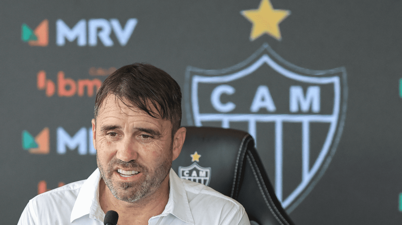 Eduardo Coudet, técnico do Internacional - (foto: Pedro Souza/Atlético)