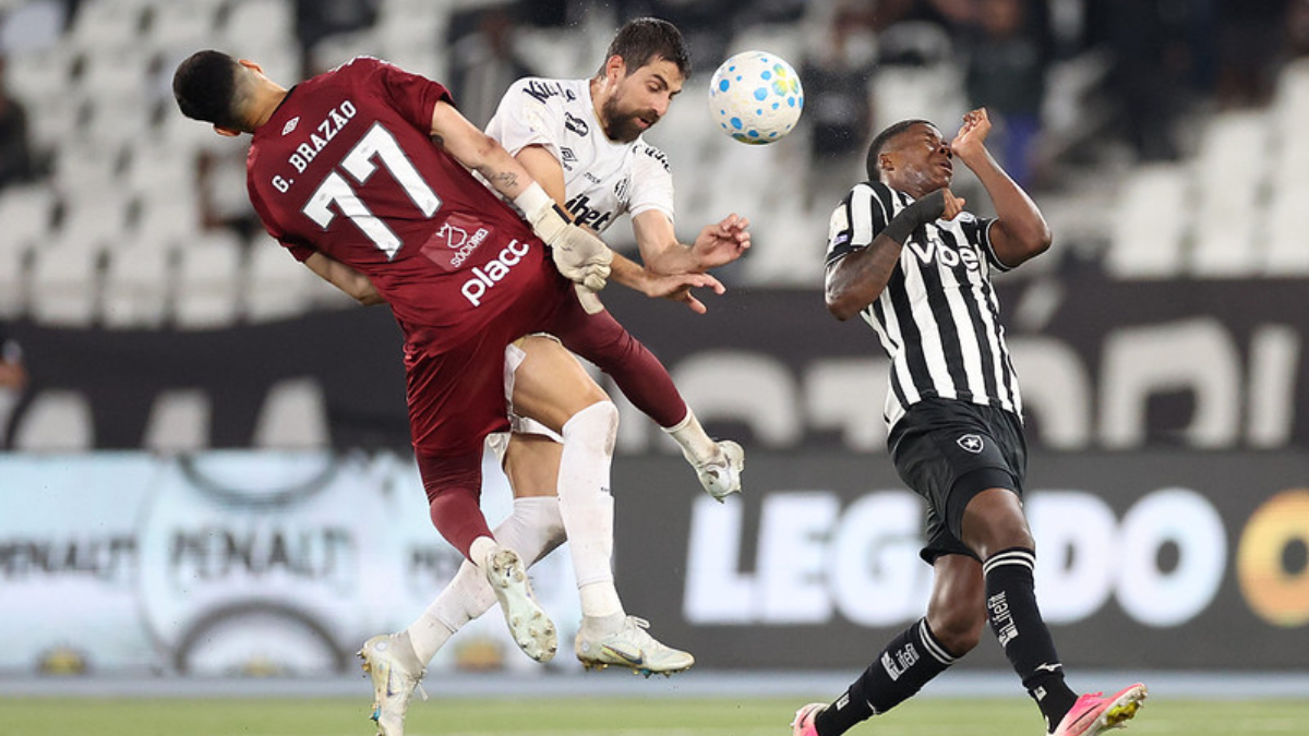 Botafogo aproveita lambanças da defesa do Santos e vence no Brasileirão
