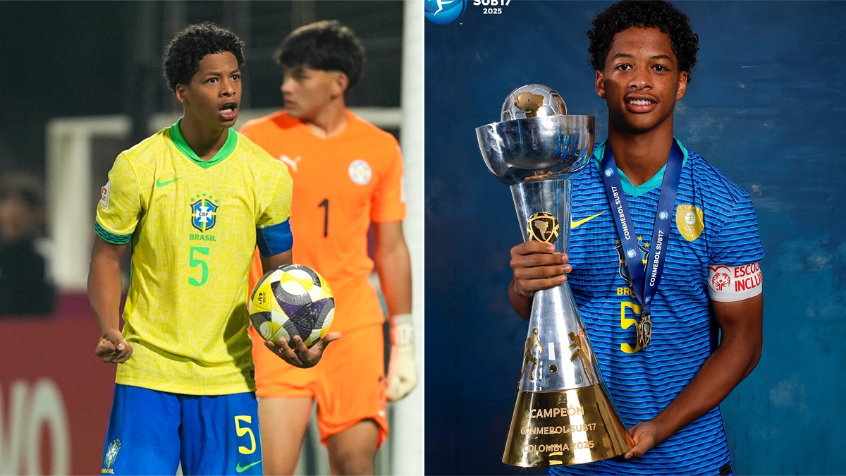 Zé Lucas foi capitão da Seleção Brasileira Sub-17 - (foto: Divulgação/Conmebol e Nelson Terme/CBF)
