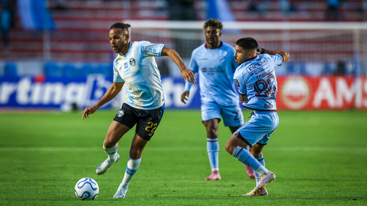 Grêmio leva gol no 1° minuto e perde para Bolívar em jogo eletrizante na Sul-Americana