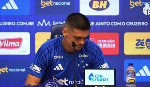‘Tio Pec’: atacante se emociona com recado do Menino Gui em apresentação no Cruzeiro