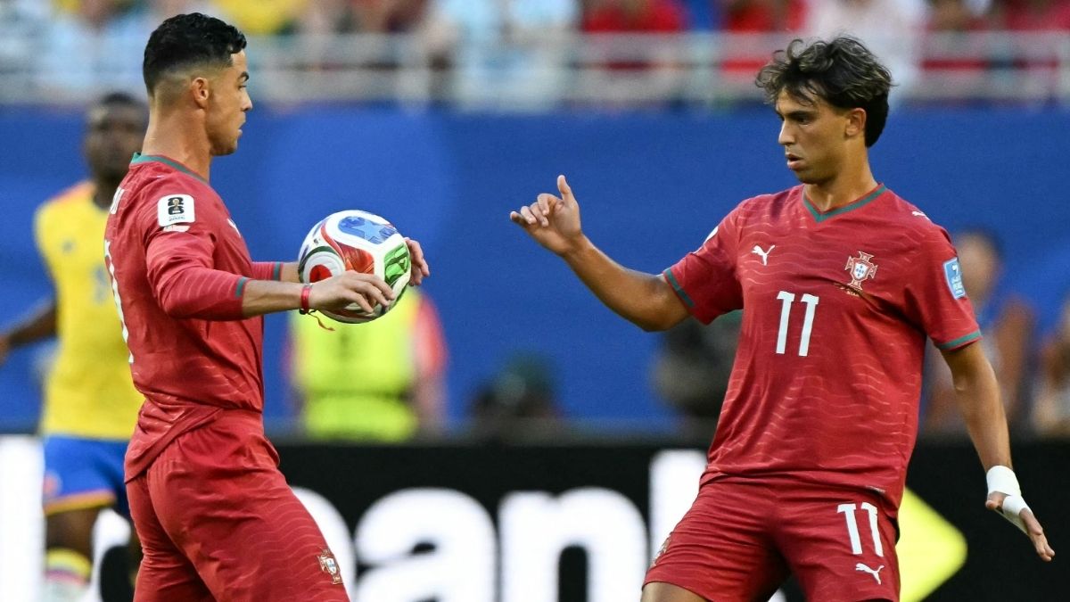Ronaldo e João Felix - (foto: CHANDAN KHANNA / AFP)