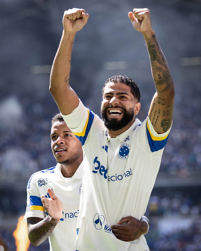 João Marcelo comemora gol contra o Mirassol - (foto: Gustavo Aleixo/Cruzeiro)