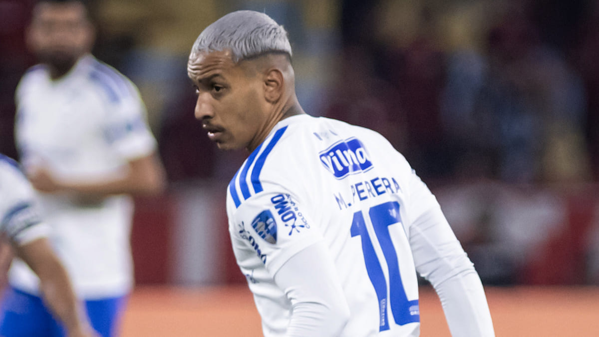 Matheus Pereira, meio-campista do Cruzeiro - (foto: Gustavo Aleixo/Cruzeiro)